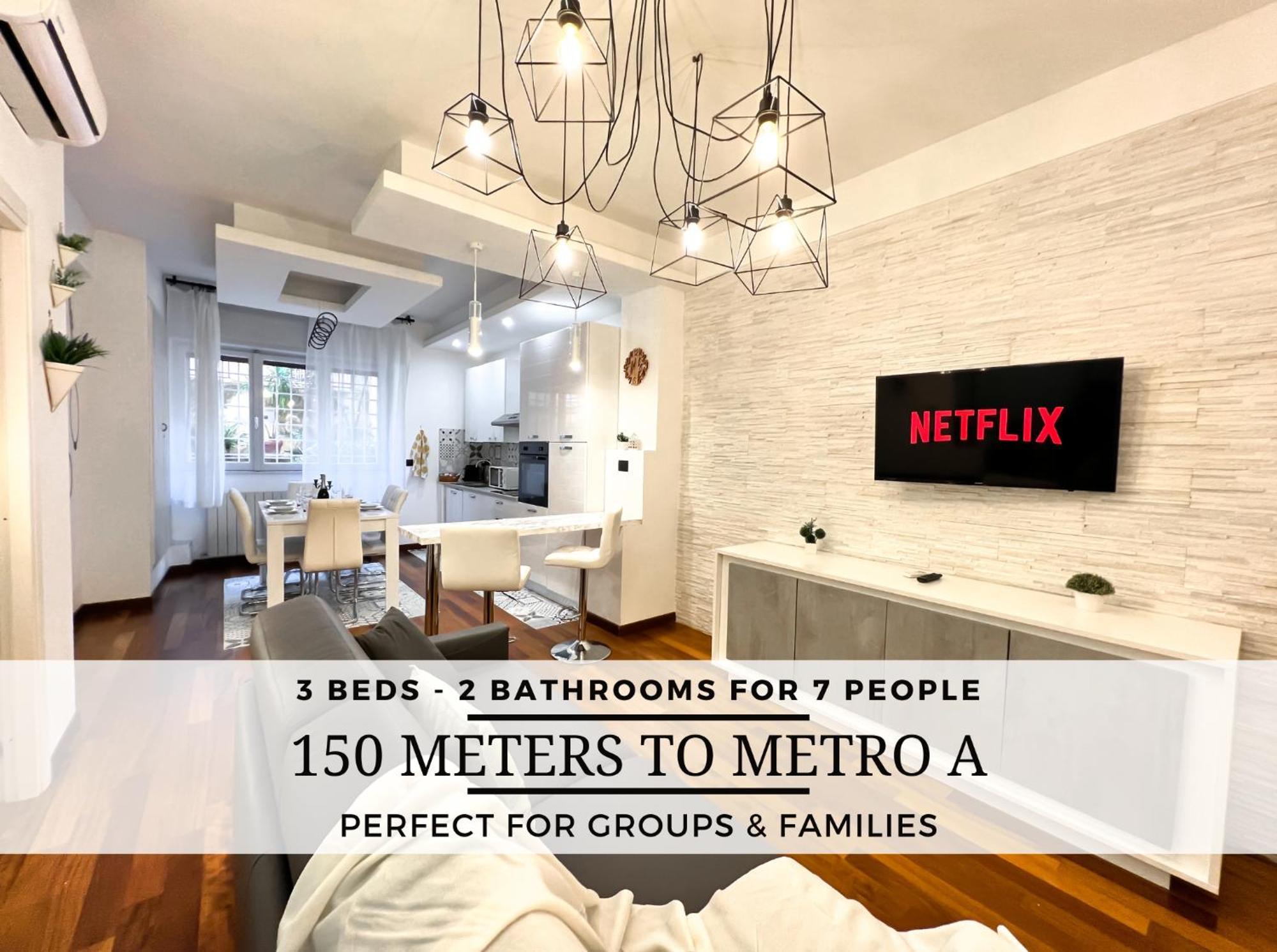Unique House - 3 Bedrooms & 2 Bathrooms With 4 Beds - 100 Meters To The Metro A Roma Esterno foto